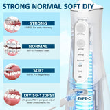 Water Dental Flosser Teeth Pick, Portable Cordless 300ML Rechargeable Travel Irrigation Cleaner IPX7 Waterproof Electric Professional Flossing Teeth Cleaning for Teeth Cleaning