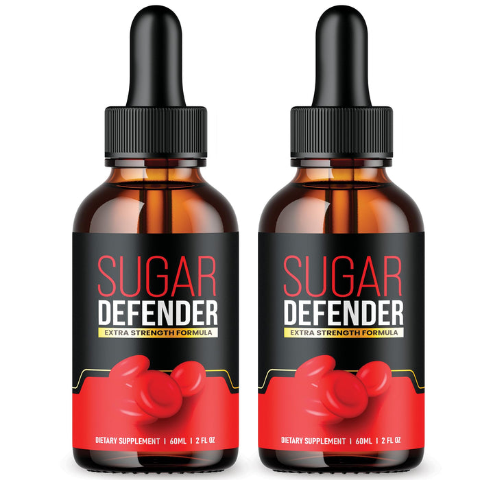 Sugar Defender Drops - Official Formula - Sugar Defender Liquid Supplement Drops Advanced Strength, Sugar Defender 24 Liquid Drops, SugarDefender with Chromium Support, New 2024 Formula (2 Bottles)