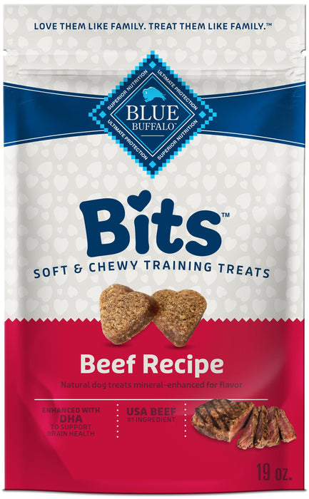 Blue Buffalo BLUE Bits Natural Soft-Moist Training Dog Treats, Beef Recipe 19-oz Bag
