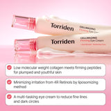 Torriden CELLMAZING Low Molecular Collagen Firming Eye Cream with an Eye Massager | Wrinkle Improvement, Dull, Dark Circles Care with 5D Collagen Complex and 4R Pure Retinol | 1.01 fl.oz