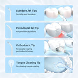 Water Flosser [Mini Cordless Portable] Oral Irrigator Water Teeth Cleaner Pick, Telescopic Water Tank, 3 Modes & IPX7 Waterproof, Home & Travel Water Flossers for Teeth, Braces Bridges Care