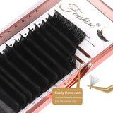 FENSHINE BEAUTY Fenshine Volume Lashes Extensions, Soft Easy Fan Volume Lashes Self Fanning Lashes, Automatic Blooming Flower Lashes for Eyelash Extension Supplies (0.07 D Curl, 8mm)