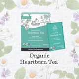 Earth Mama Organic Heartburn Tea | Pregnancy-Safe Soothing Herbal Blend with Marshmallow Root, Lemon Balm & Chamomile, 16 Teabags Per Box (6-Pack)