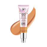 IT Cosmetics Your Skin But Better CC+ Cream Illumination, Tan (W) - Color Correcting Cream, Full-Coverage Foundation, Hydrating Serum & SPF 50+ Sunscreen - Radiant Finish - 1.08 fl oz