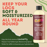 Locsanity Daily Moisturizing Spray for Dull, Dry Locs – Jumbo Size Passion Fruit Hair and Scalp Moisturizer for Dreadlocks, Sisterlocks, Microlocks, Braids to Control Oil and Frizz (32 fl oz)