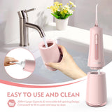 Water Flosser with 300mL/10.1oz Tank 4 Modes 6 Jet Tips,Dental Oral Irrigator for Home and Travel for Oral Care,USB Rechargeable Cordless Water Dental Picks for Teeth Cleaning,IPX7 Waterproof