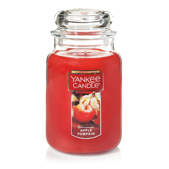 Yankee Candle Apple Pumpkin Candle, Classic Large Jar, Orange