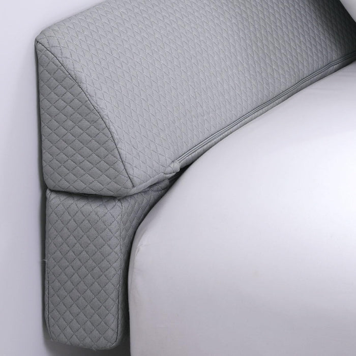 MABOZOO Pillow Wedge for Headboard Gap,Light Grey Bed Wedge Gap Filler King Size,Foldable Bed Wedge Pillow for Headboard, Foam Mattress Gap Filler,76"x6"x6"