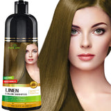 Herbishh Hair Color Shampoo for Gray Hair – Magic Hair Dye Shampoo – Colors Hair in Minutes–Long Lasting–500 Ml–3-In-1 Hair Color–Ammonia-Free | Herbishh (Linen)