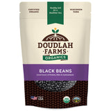 Organic Dried Black Beans 1lb Bulk by Doudlah Farms - Farmed From Regenerative Soil - Vegan, Non-GMO, Grown In USA - Fiber & Protein for Soups, Burritos, Salads, and More!