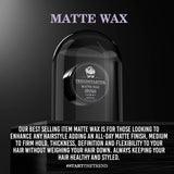 TRENDSTARTER - MATTE WAX (4oz) (PACK of 2) - Firm Hold - Matte Finish - New Fragrance Spring 2023 - Mens Hair Products – Premium Water Based All-Day Hold Hair Styling Pomade – Flake-Free Styling Wax for All Hair Types