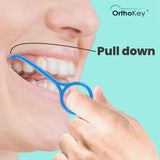 OrthoKey Clear Aligner Removal Tool | Invisible Removable Braces, Denture, Brackets, Retainer Remover Key | Personal Orthodontic Supplies, Dental-Grade for Ortho Cleaning & Travel Use | (2-Pack) Blue