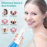 Cordless Water Dental Flosser Teeth Cleaner, INSMART Professional 300ML Tank DIY Mode USB Rechargeable Dental Oral Irrigator for Home and Travel, IPX7 Waterproof 4 Modes Irrigate for Oral Care