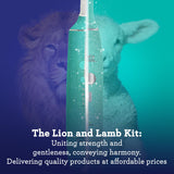 GuruNanda Lion & Lamb Kit (Teal) - Portable Water Flosser (300ml) with 4 Jet Tips & 5000 mAH Rechargeable Sonic Toothbrush with 4 Brush Heads & More