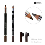 Makki Soft Eyebrow Pencil with brush - 03 Grey Brown Matte Finish Natural Look Fine Strokes