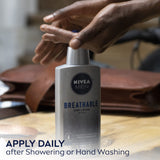 NIVEA Men Breathable Body Lotion, 48 Hour Hydrating Lotion, Men's Lotion, 13.5 Fl Oz Bottle