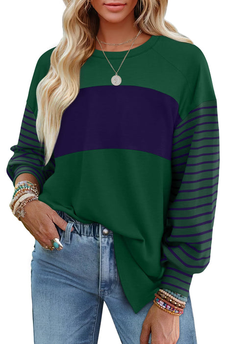 OFEEFAN Green Christmas Shirts for Women Long Sleeve tops Fall Fashion 2024 Soft Winter Womens Sweatshirts Green L