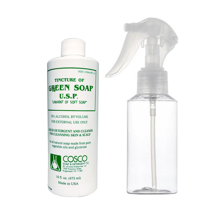 STI Tattoo Supply 16 oz COSCO Green Soap Tattoo Stencil Wash and 16 oz Plastic Spray Bottles