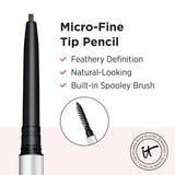 IT Cosmetics Brow Power Micro, Universal Taupe - Universal Eyebrow Pencil - Mimics the Look of Real Hair - Budge-Proof Formula - Built-in Spoolie - 0.017 oz