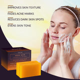 VALITIC Kojic Acid Vitamin C and Retinol Soap Bars with Turmeric for Dark Spot - Original Japanese Complex with Collagen, Hyaluronic Acid, Vitamin E (2-Pack) - with Soap Holder