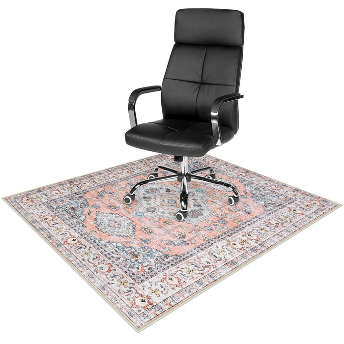 Anidaroel Desk Chair Mat for Hardwood Floor & Tile, 48"x60" Office Chair Mat for Hard Floors, Chair Rug for Rolling Chair, Low Pile Carpet Protector Mat for Office Chair, Easy to Roll