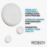 Redken Extreme CAT Anti-Damage Protein Reconstructing Treatment | For Distressed Hair | Strengthens Hair & Adds Shine | With Ceramide | 5 Fl Oz, 6.8 fl. oz