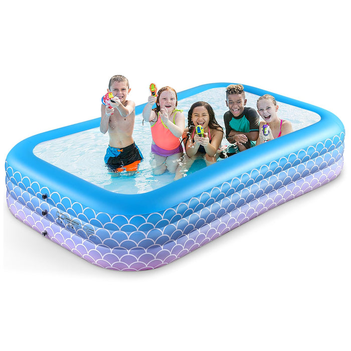 Sunrio 2025 Upgrade Inflatable Pool for Kids and Adults-120"*72"*22" Full-Sized Inflatable Swimming Pool Leakproof Blow Up Above Ground for Backyard Outdoor Garden Summer Water Party Pink