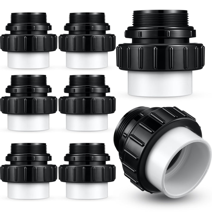 Briwooody 8 Pcs MIP x 2" Hi Temp Unions Compatible with Pentair Whisperflo Pool Pump Compatible with Intelliflo Pump 2" PVC Pool Pump High Temp Unions for Pool Pump