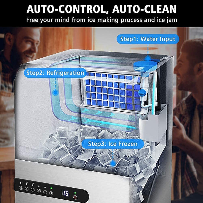 Ice Maker Machine Countertop, Portable Ice Maker with 26lbs/24Hrs, 9 Cubes Ready in 7 Minutes, Self Cleaning, Transparent Window, LifePlus Ice Cube Maker for Home Kitchen Office Bar
