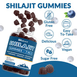 9000MG Shilajit Gummies, Sugar Free Himalayan Shilajit Supplement Shilajit Gummy for Men & Women with 85+ Trace Minerals & Fulvic Acid - Energy, Brain, Immunity Support