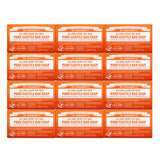 Dr. Bronner's - Pure-Castile Bar Soap - Tea Tree, Made w/Organic Oils, For Face, Body, Hair & Dandruff, Gentle on Acne-Prone Skin, Smooth Lather, Biodegradable, Vegan, Non-GMO (5oz, 12-Pack)