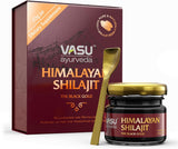 vasu ayurveda Highest Potency 100% Natural Himalayan Shilajit Resin Pure Form of Fulvic Acid & 85+ Trace Minerals - The Black Gold - 50 Day Supply Dual Value Pack - Energy Booster