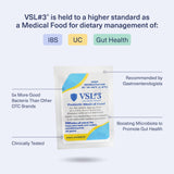 VSL#3 Probiotics for Digestive Health, Probiotic Powder, Medical Food for Gut Health Support in Women & Men, High Potency, Multi-Strain, Live Refrigerated Probiotics, 450 Billion CFUs, 60 Pack