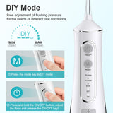 Water Flosser,Water Flosser Cordless,Uthvouxy Portable Dental Flossers with 4 Modes 5 Tips,Dental Care,Waterproof Oral Irrigator Rechargeable Powerful Teeth Oral Cleaner for Home & Travel-White