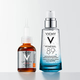 Vichy Bestsellers Duo | Skin Care Set with 15% Pure Vitamin C Serum and Mineral 89 Booster Hyaluronic Acid Serum | Facial Skin Care Kit for Brightening, Hydrating, & Firming