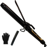 abp 1.25 Inch Curling Iron with Ceramic Coating Barrel for Long/Medium Hair, 1 1/4 Inch Extra Long Barrel,Instant Heat up to 450°F clamp,Hair Waving Style Tool Girls & Women