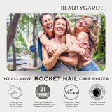 BeautyGARDE Rocket Nail Fuel, Nail Repair, Strengthening and Growth Treatment [0.5 Oz] Nail Hardener Extra Strong and Growth, Natural Nail Treatment, Cruelty-Free, 7-Free Vegan, Nonie Crème…