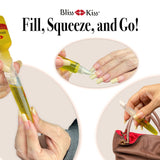 Bliss Kiss Simply Pure Dropper with Refillable Cuticle Squeeze Pens 3-Pack Kit (Vanilla, 3-Pens)