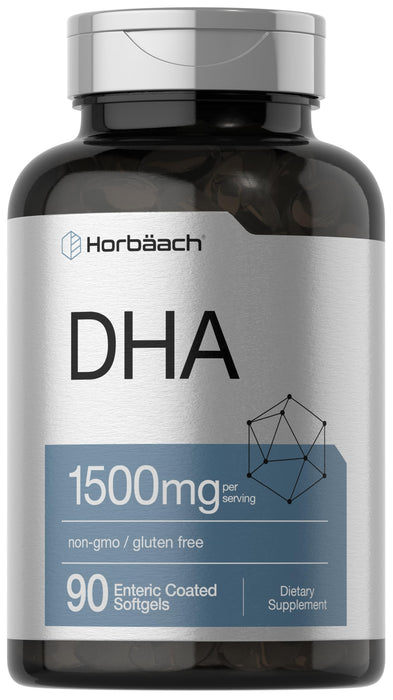 DHA Supplement 1500mg | 90 Softgels | EPA, Omega 3, DHA | Non-GMO, Gluten Free | by Horbaach