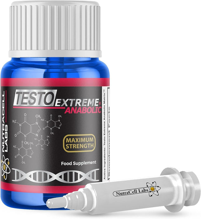 Testo Extreme Anabolic : Testosterone Booster Supplement for Muscle Growth Strength (60ml (2 Bottle))