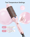 Wavytalk Thermal Brush, 1 1/2 Inch Ionic Heated Round Brush Creates Blowout Look, Thermal Round Brush Makes Hair Shinier & Smoother, Dual Voltage, Easy to Use (Pink)