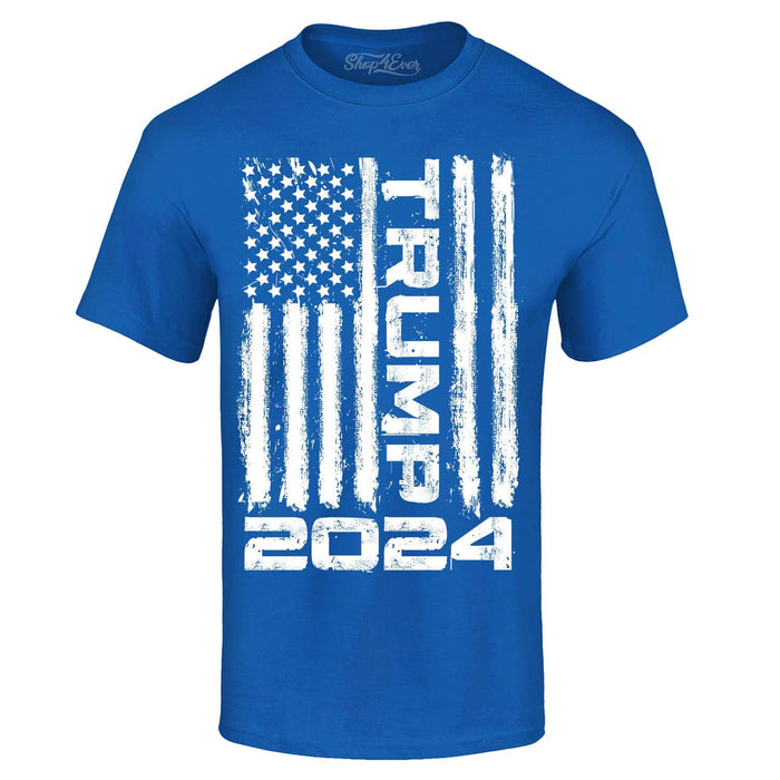shop4ever® Trump Flag 2024 T-Shirt Medium Royal Blue 0