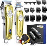 Limural PRO Hair Clippers and Trimmer Combo - Professional Barber Fade Clipper + Zero Gap T Blade Edgers, Complete Beard Grooming Shaving Kit for Men with 13 Fade Taper Combs & 6500 RPM Motor