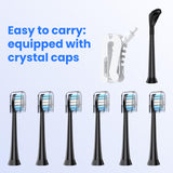 UNINGOPI Toothbrush Replacement Heads for Electric Toothbrush Whit Water Flosser,New Upgrade 8-Pack (Hose and Tongue Cleaner Tip)