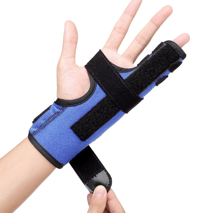 fibee Boxer Fracture Splint, Pinky Finger Splint, Adjustable Two Finger Brace for 4th or 5th Finger, Metacarpal Splint Hand Brace for Arthritis Fracture Broken Mallet Dislocated Trigger Finger(L/XL)