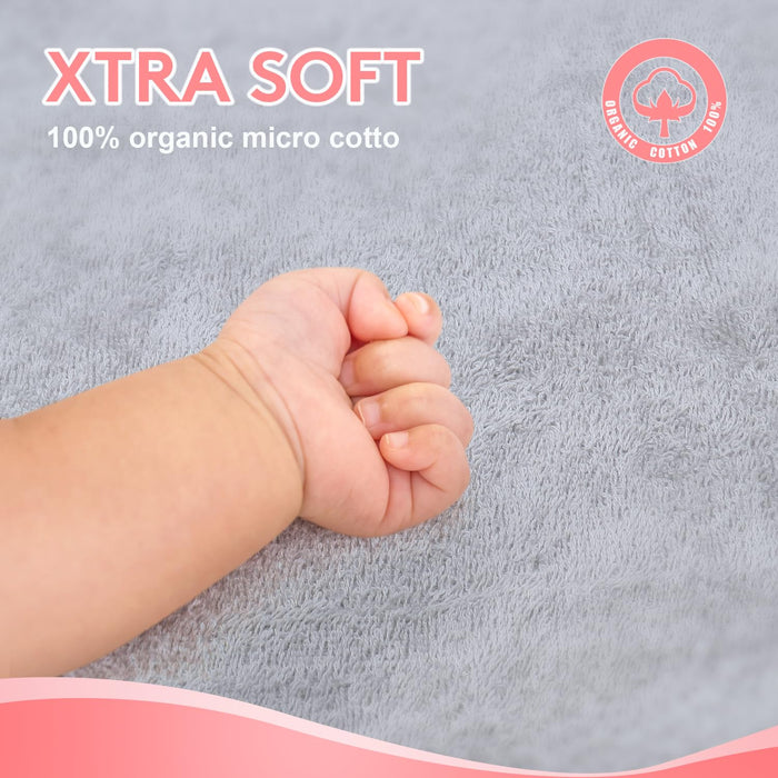 TBEZY Baby Hooded Towel with Unique Animal Design Ultra Soft Thick Cotton Bath Towel for Newborn (Hippo)