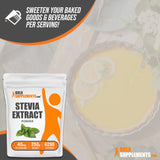 BulkSupplements.com Stevia Extract Powder - Sugar Substitutes - Pure Stevia Powder - Sugar Alternative - Zero Calorie Sweetener - Keto Sweetener - Sugar Substitute for Baking (250 Grams - 8.8 oz)