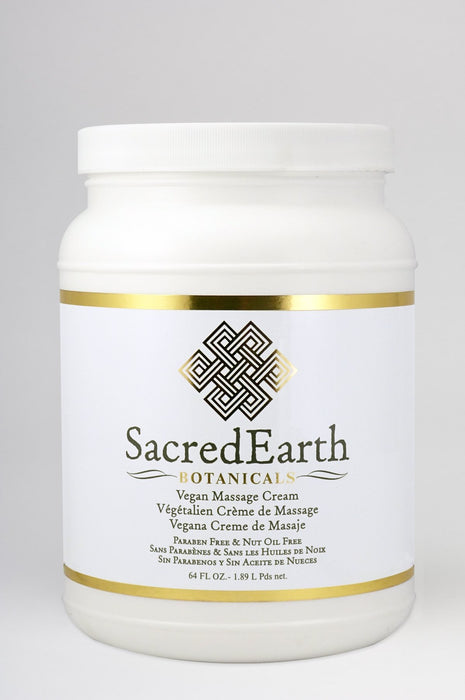 Vegan Massage Cream (½ Gallon) - Unscented, Water Dispersible, Nut Oil Free, Gluten Free and Contains Only Certified Organic Oils and Extracts.
