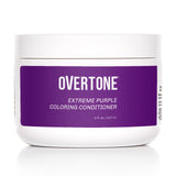 oVertone Haircare Color Depositing Conditioner - 8 oz Semi Permanent Hair Color with Shea Butter & Coconut Oil - Extreme Purple Temporary Cruelty-Free (Extreme Purple)