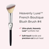 IT Cosmetics Heavenly Luxe French Boutique Blush Brush #4 - Angled Blush Brush for Cheeks - Liquid & Powder Blush Brush - Makeup Brush With Award-Winning Heavenly Luxe Hair